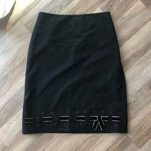 Ann Taylor midi skirt with bow detail